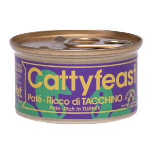 קטיפיסט – פטה עשיר בהודו לחתולים מסורסים CattyFeast - Pâté Rich in Turkey